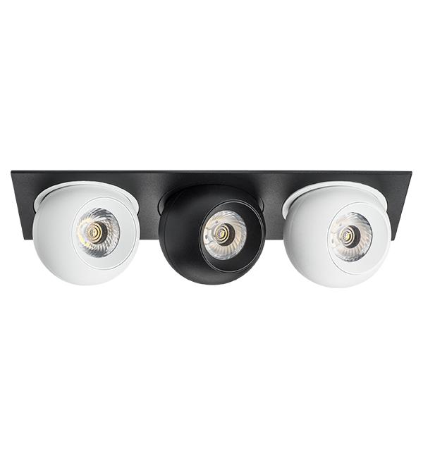 i537647464 Светильник INTERO LED 9W*3 850LM*3 24G ЧЕРНЫЙ/БЕЛЫЙ 4000K (217537+217064+217074+217064)