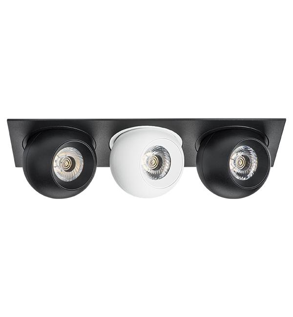 i537726272 Светильник INTERO LED 9W*3 850LM*3 24G ЧЕРНЫЙ/БЕЛЫЙ 3000K (217537+217072+217062+217072)