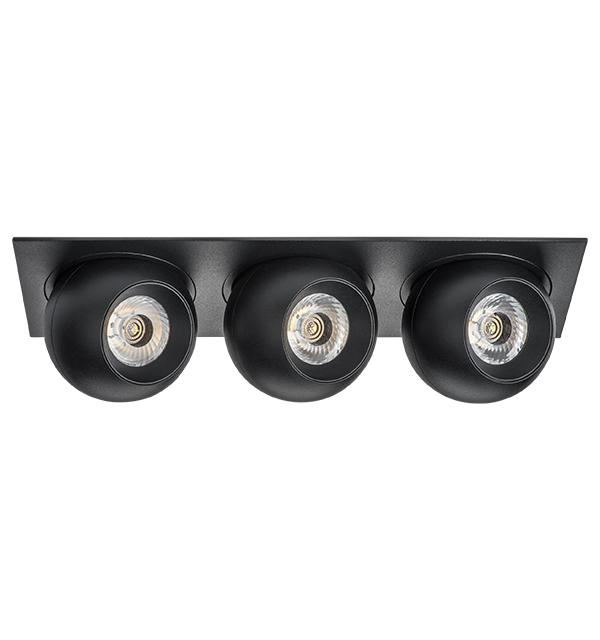 i537727272 Светильник INTERO LED 9W*3 850LM*3 24G ЧЕРНЫЙ 3000K (217537+217072+217072+217072)
