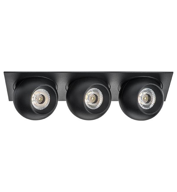 i537727272 Светильник INTERO LED 9W*3 850LM*3 24G ЧЕРНЫЙ 3000K (217537+217072+217072+217072)