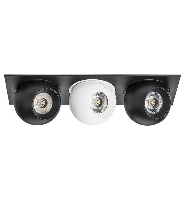 i537746474 Светильник INTERO LED 9W*3 850LM*3 24G ЧЕРНЫЙ/БЕЛЫЙ 4000K (217537+217074+217064+217074)