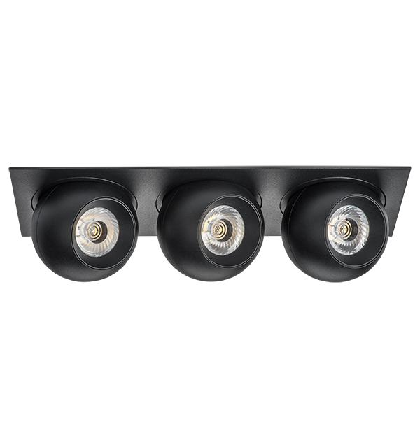 i537747474 Светильник INTERO LED 9W*3 850LM*3 24G ЧЕРНЫЙ 4000K (217537+217074+217074+217074)