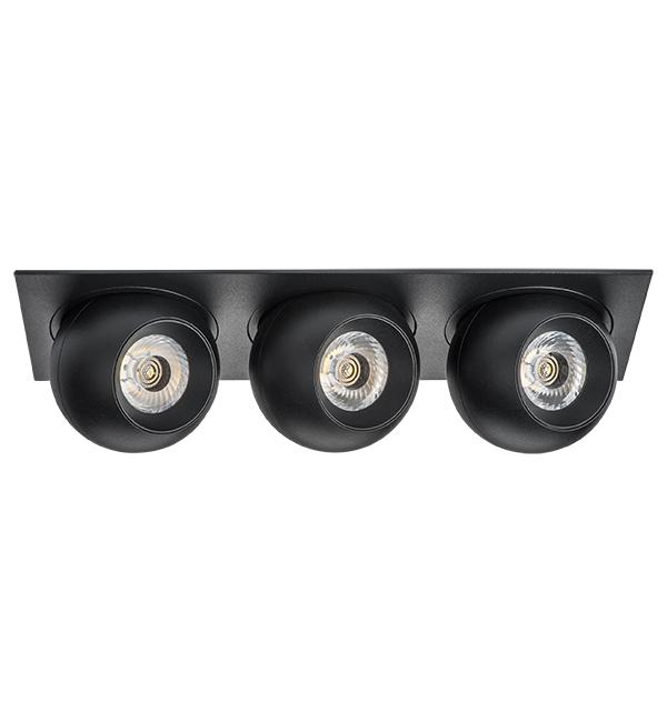 i537747474 Светильник INTERO LED 9W*3 850LM*3 24G ЧЕРНЫЙ 4000K (217537+217074+217074+217074)