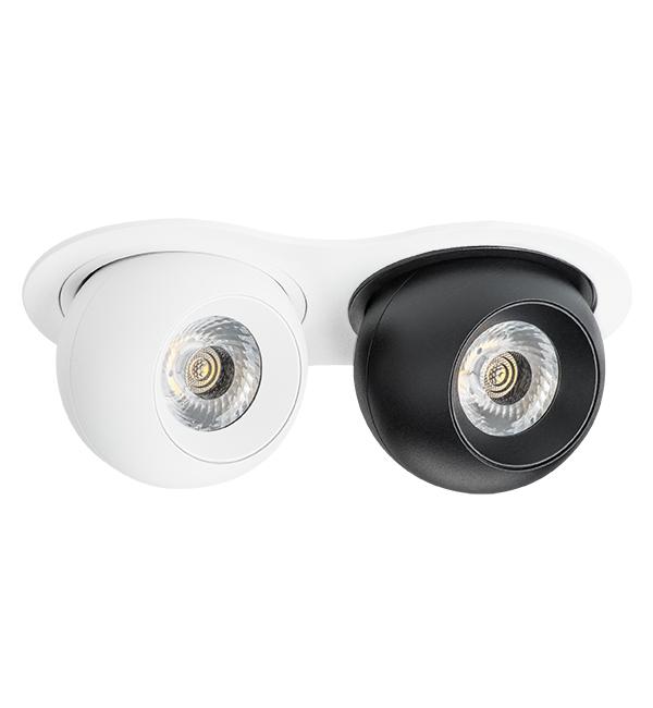 i6266474 Светильник INTERO LED 9W*2 850LM*2 24G БЕЛЫЙ/ЧЕРНЫЙ 4000K (217626+217064+217074)
