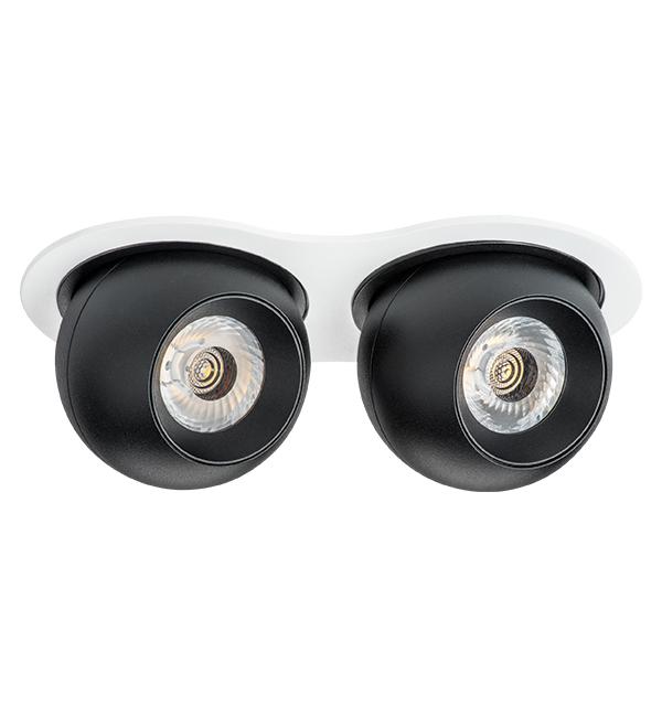 i6267474 Светильник INTERO LED 9W*2 850LM*2 24G БЕЛЫЙ/ЧЕРНЫЙ 4000K (217626+217074+217074)