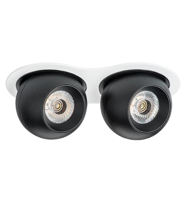 i6267474 Светильник INTERO LED 9W*2 850LM*2 24G БЕЛЫЙ/ЧЕРНЫЙ 4000K (217626+217074+217074)