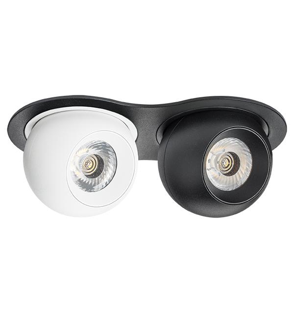 i6276272 Светильник INTERO LED 9W*2 850LM*2 24G ЧЕРНЫЙ/БЕЛЫЙ 3000K (217627+217062+217072)