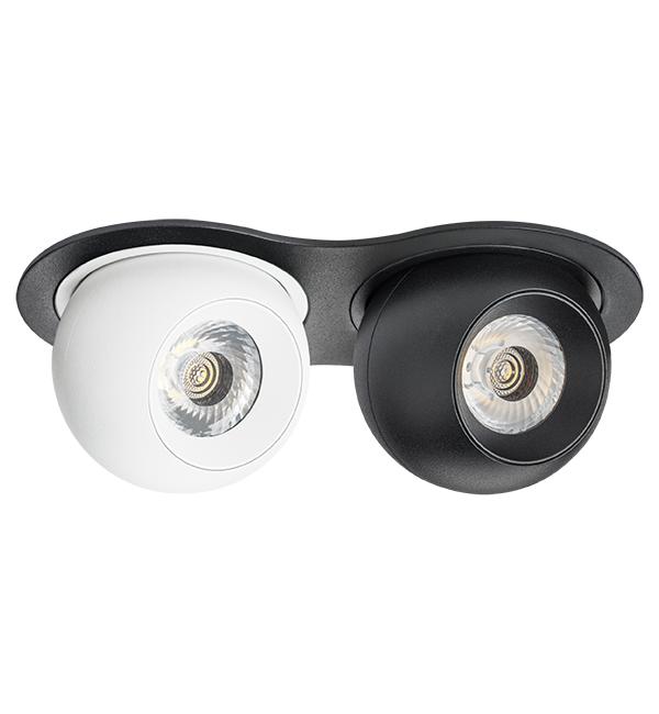 i6276474 Светильник INTERO LED 9W*2 850LM*2 24G ЧЕРНЫЙ/БЕЛЫЙ 4000K (217627+217064+217074)