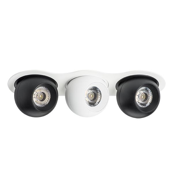 i636726272 Светильник INTERO LED 9W*3 850LM*3 24G БЕЛЫЙ/ЧЕРНЫЙ 3000K (217636+217072+217062+217072)