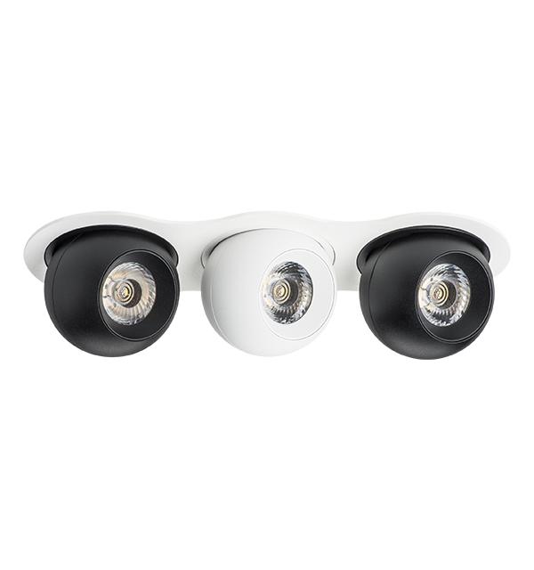 i636746474 Светильник INTERO LED 9W*3 850LM*3 24G БЕЛЫЙ/ЧЕРНЫЙ 4000K (217636+217074+217064+217074)