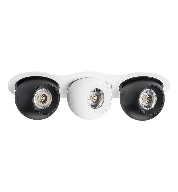 i636746474 Светильник INTERO LED 9W*3 850LM*3 24G БЕЛЫЙ/ЧЕРНЫЙ 4000K (217636+217074+217064+217074)