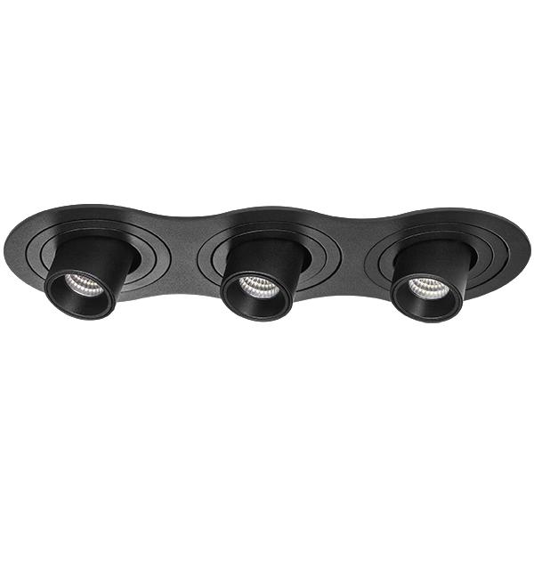 i637172 Светильник INTERO TUBO LED 7W*3 360LM*3 60G ЧЕРНЫЙ 3000K (217637+217172+217172+217172)