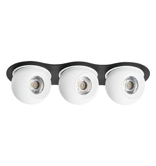 i637626262 Светильник INTERO LED 9W*3 850LM*3 24G ЧЕРНЫЙ/БЕЛЫЙ 3000K (217637+217062+217062+217062)