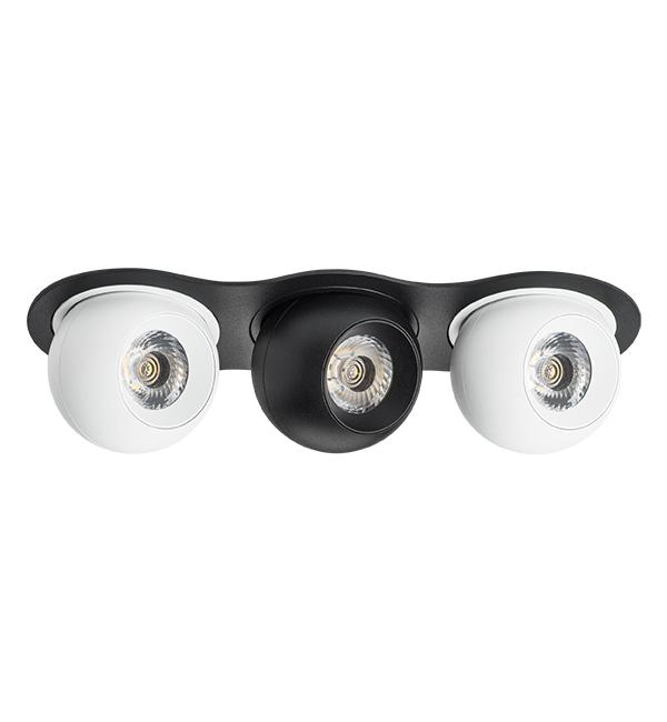 i637627262 Светильник INTERO LED 9W*3 850LM*3 24G ЧЕРНЫЙ/БЕЛЫЙ 3000K (217637+217062+217072+217062)