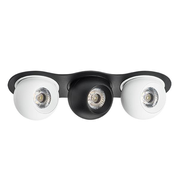 i637647464 Светильник INTERO LED 9W*3 850LM*3 24G ЧЕРНЫЙ/БЕЛЫЙ 4000K (217637+217064+217074+217064)