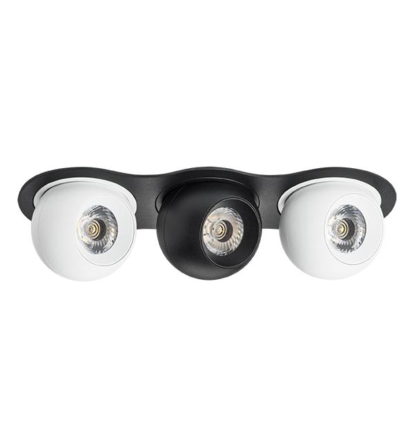 i637647464 Светильник INTERO LED 9W*3 850LM*3 24G ЧЕРНЫЙ/БЕЛЫЙ 4000K (217637+217064+217074+217064)