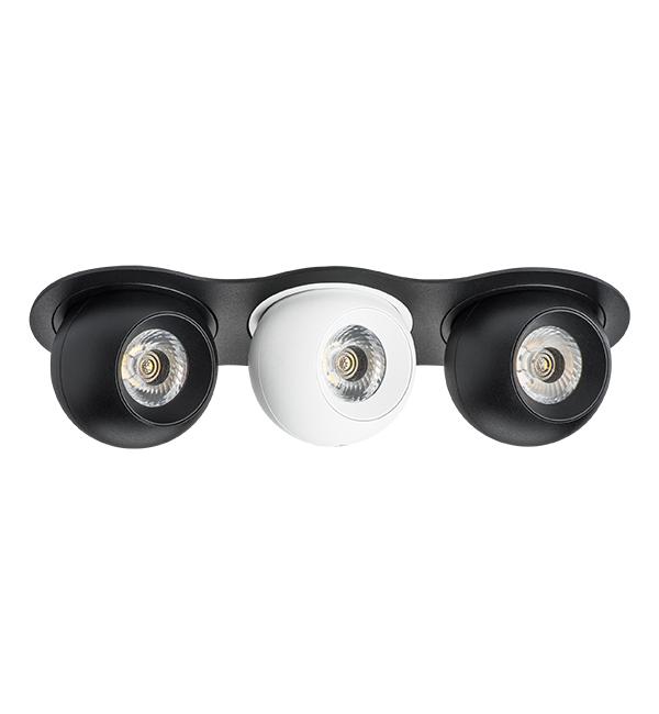 i637726272 Светильник INTERO LED 9W*3 850LM*3 24G ЧЕРНЫЙ/БЕЛЫЙ 3000K (217637+217072+217062+217072)