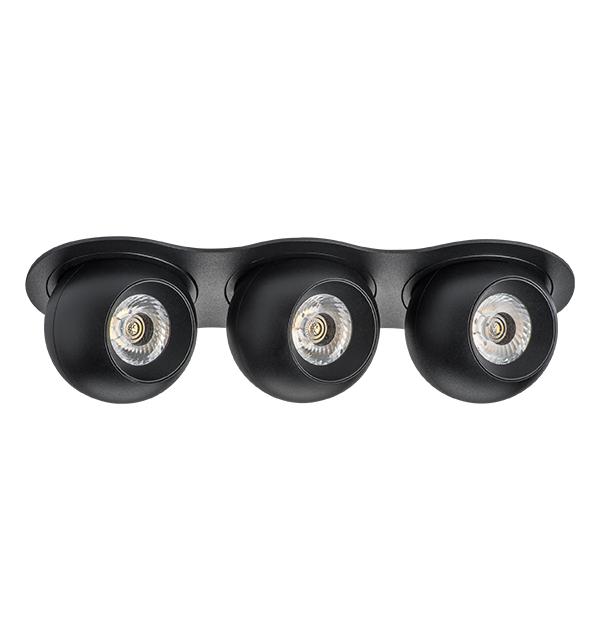 i637727272 Светильник INTERO LED 9W*3 850LM*3 24G ЧЕРНЫЙ 3000K (217637+217072+217072+217072)