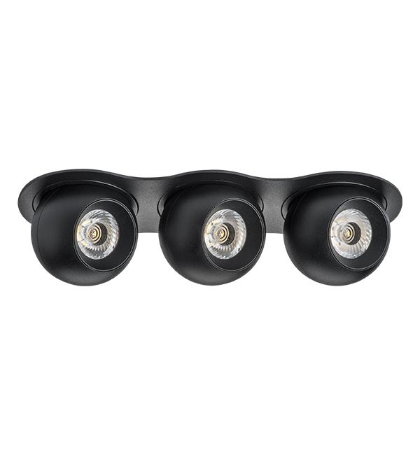 i637727272 Светильник INTERO LED 9W*3 850LM*3 24G ЧЕРНЫЙ 3000K (217637+217072+217072+217072)