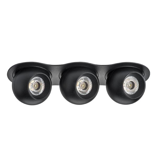 i637747474 Светильник INTERO LED 9W*3 850LM*3 24G ЧЕРНЫЙ 4000K (217637+217074+217074+217074)