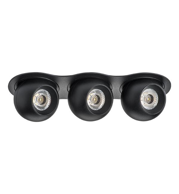 i637747474 Светильник INTERO LED 9W*3 850LM*3 24G ЧЕРНЫЙ 4000K (217637+217074+217074+217074)